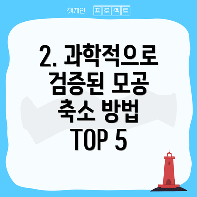 2. 과학적으로 검증된 모공 축소 방법 TOP 5