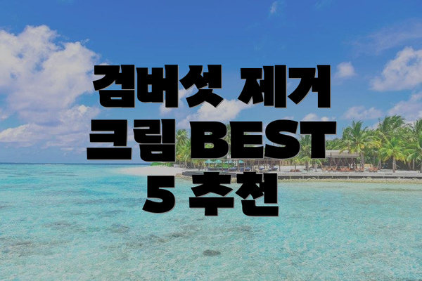 검버섯 제거 크림 BEST 5 추천