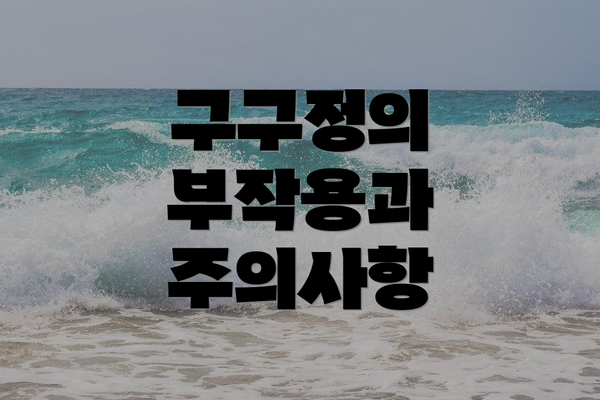 구구정의 부작용과 주의사항