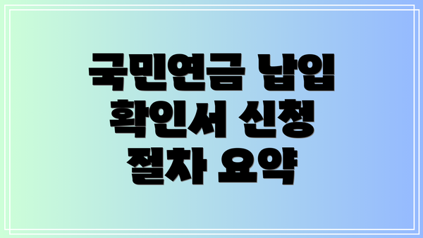 국민연금 납입 확인서 신청 시 필요한 서류