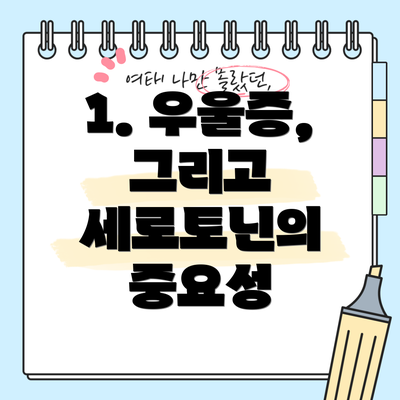 1. 우울증, 그리고 세로토닌의 중요성