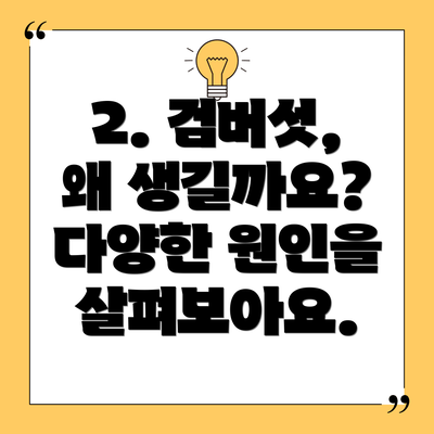 2. 검버섯, 왜 생길까요? 다양한 원인을 살펴보아요.