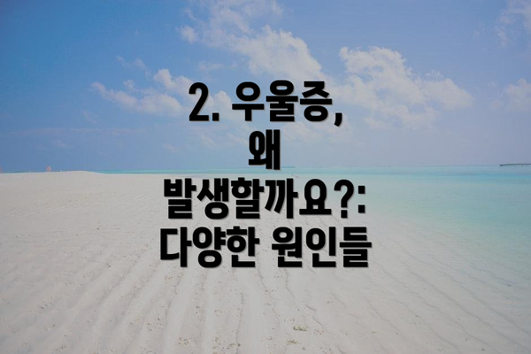 2. 우울증, 왜 발생할까요?: 다양한 원인들