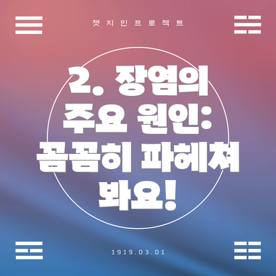 2. 장염의 주요 원인: 꼼꼼히 파헤쳐 봐요!