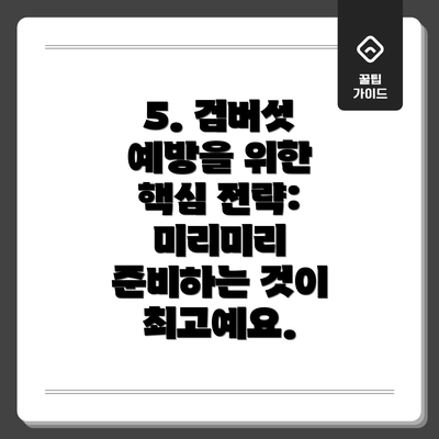 5. 검버섯 예방을 위한 핵심 전략: 미리미리 준비하는 것이 최고예요.