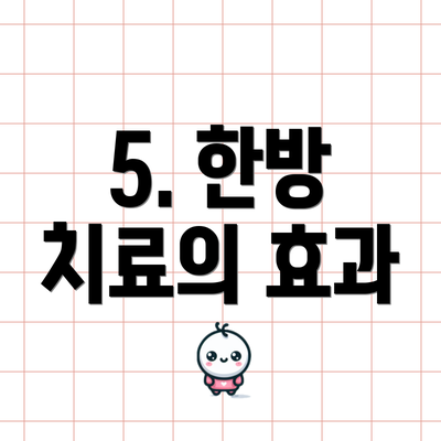 5. 한방 치료의 효과