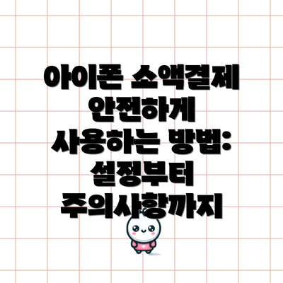 아이폰 소액결제 안전하게 사용하는 방법: 설정부터 주의사항까지