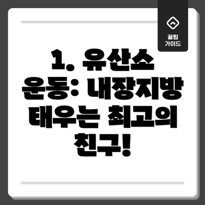 1. 유산소 운동: 내장지방 태우는 최고의 친구!