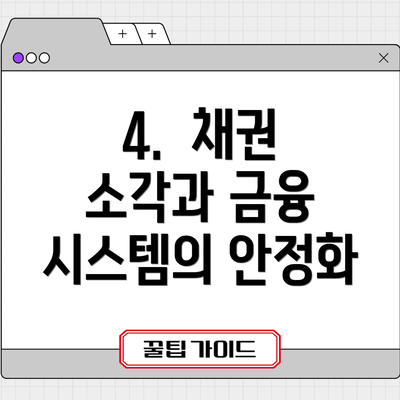 4.  채권 소각과 금융 시스템의 안정화