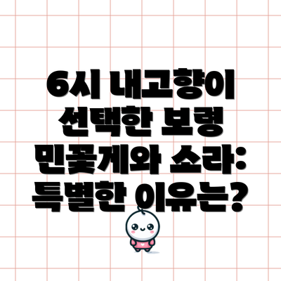 6시 내고향이 선택한 보령 민꽃게와 소라: 특별한 이유는?