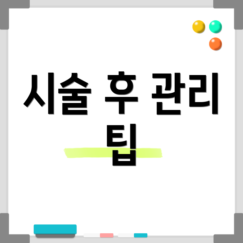 시술 후 관리 팁