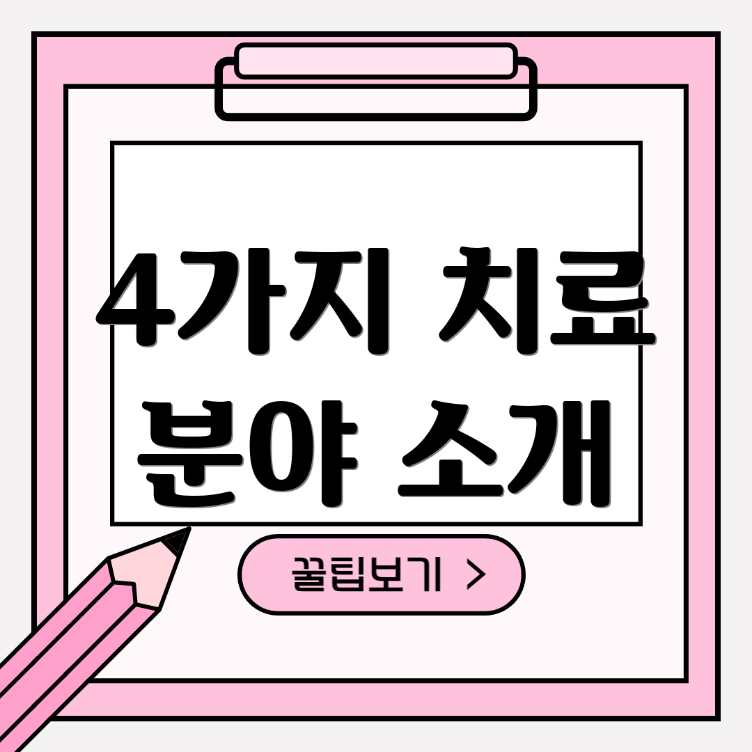 4가지 치료 분야 소개