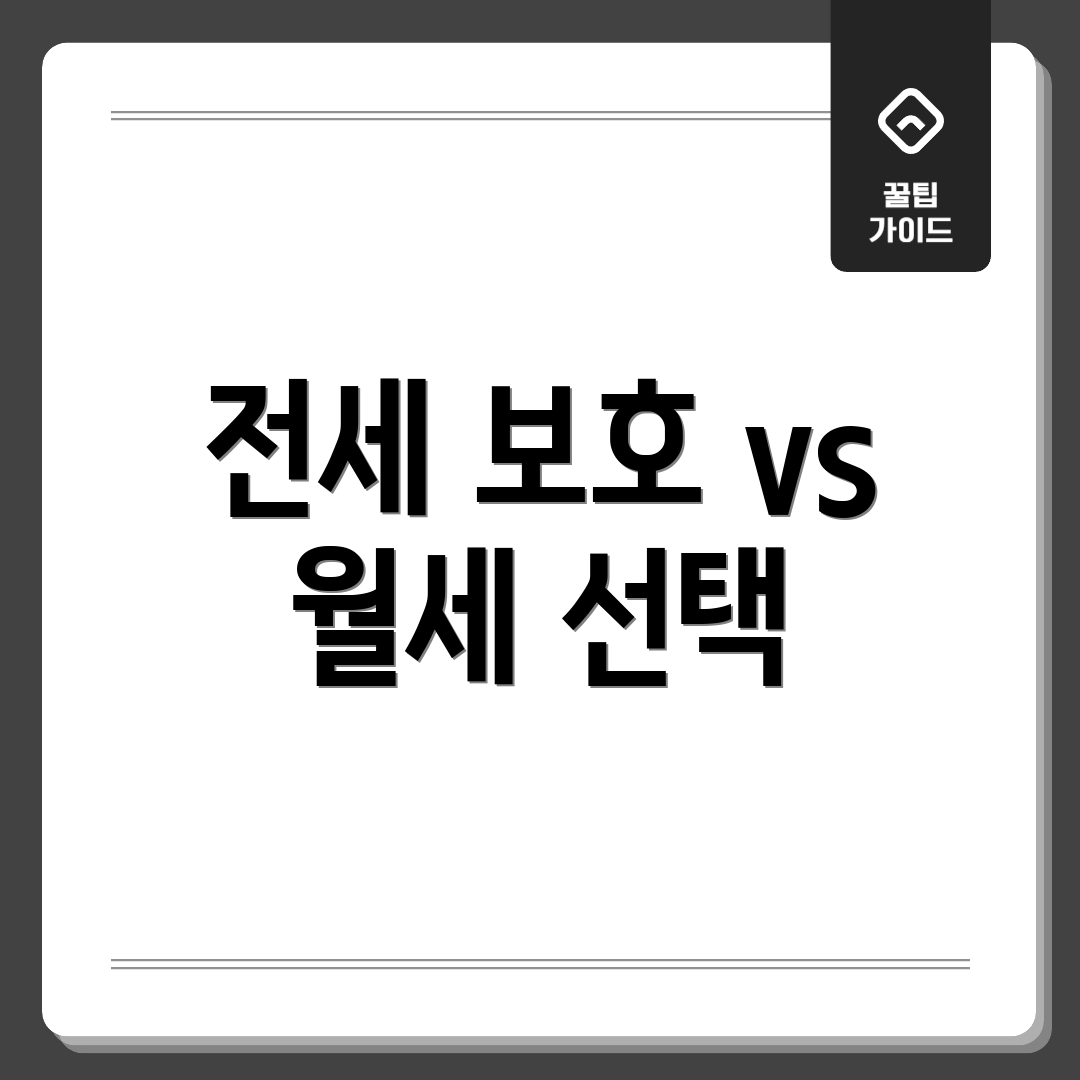 전세 보호 vs 월세 선택