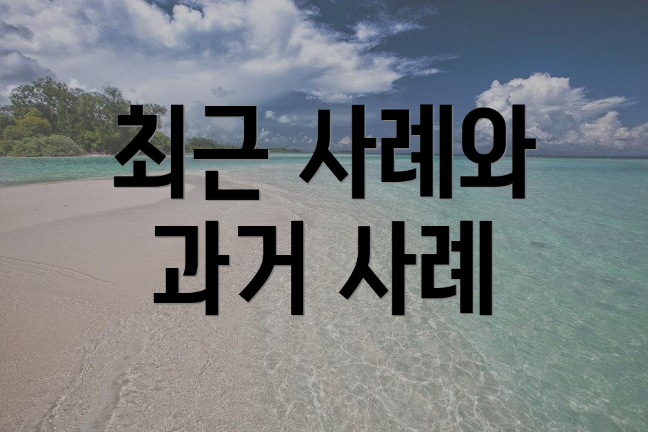 최근 사례와 과거 사례