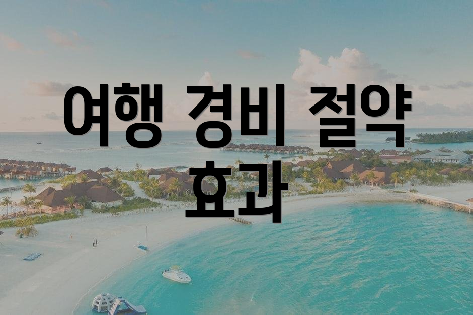 여행 경비 절약 효과