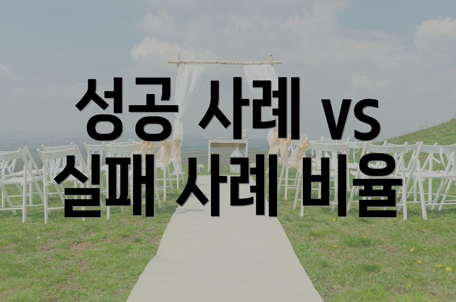 성공 사례 vs 실패 사례 비율