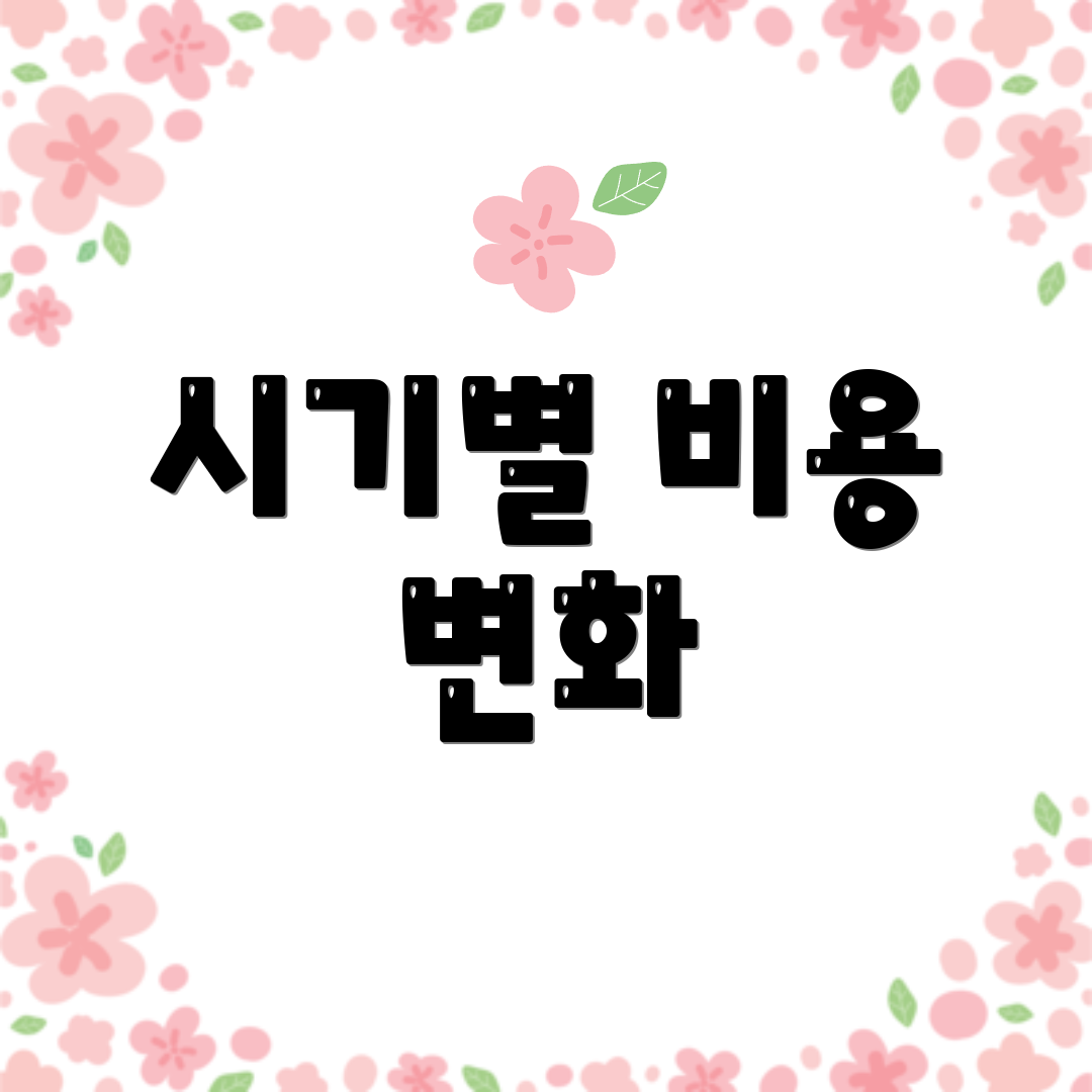 시기별 비용 변화