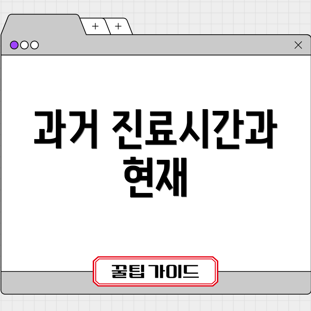 과거 진료시간과 현재
