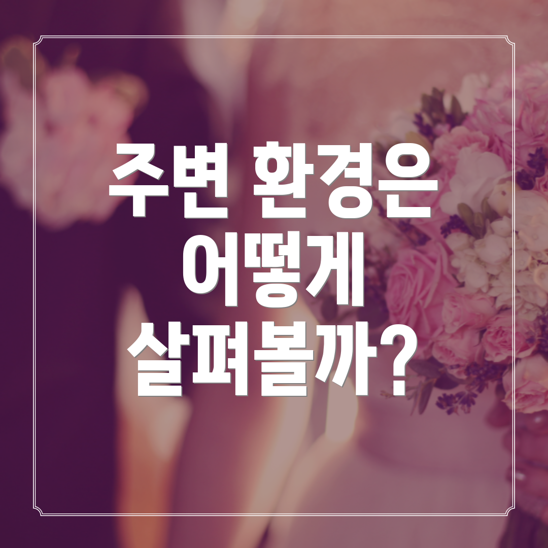 주변 환경은 어떻게 살펴볼까?
