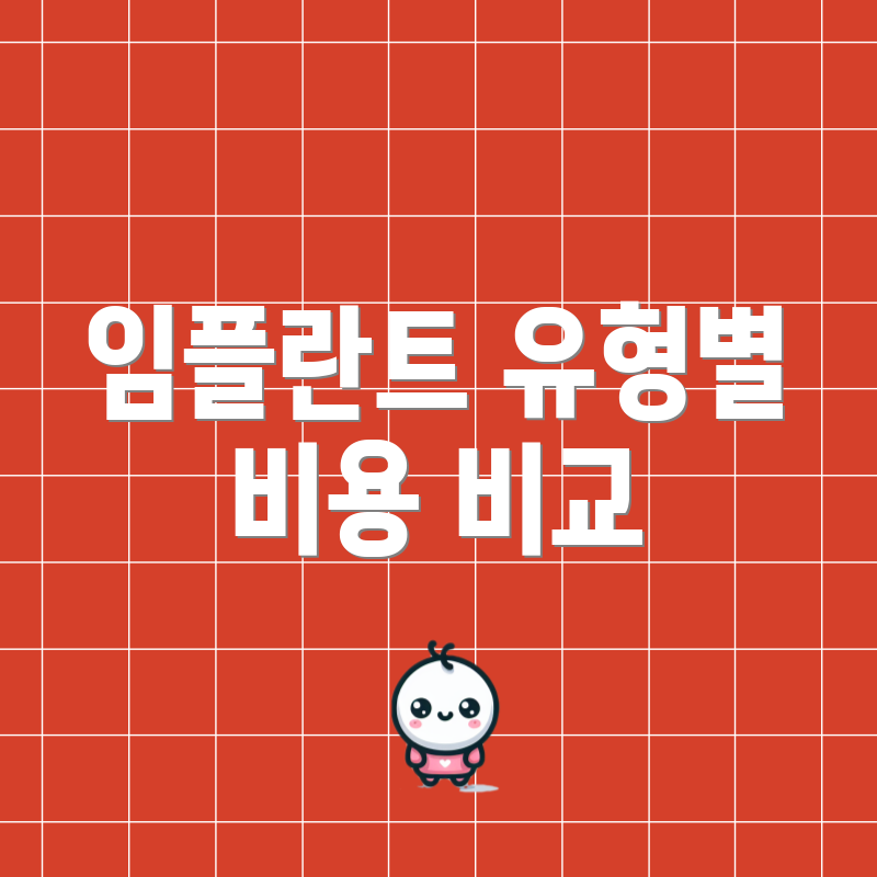 임플란트 유형별 비용 비교