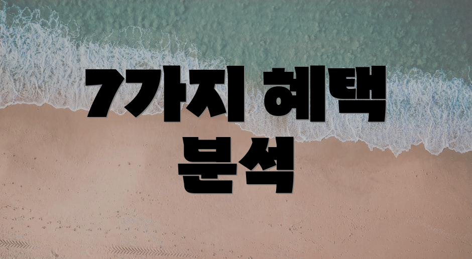 7가지 혜택 분석