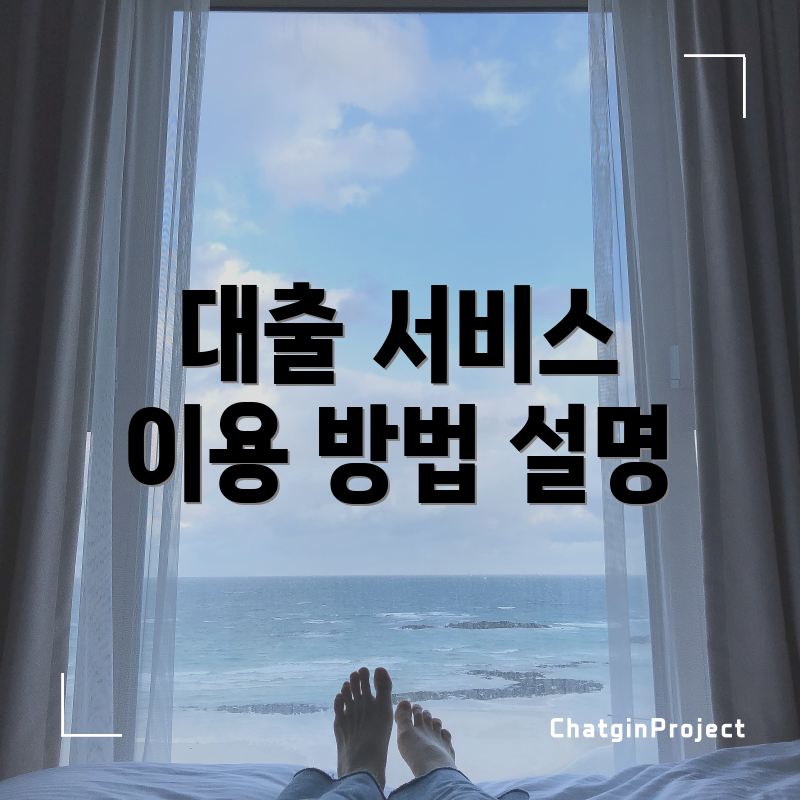 대출 서비스 이용 방법 설명