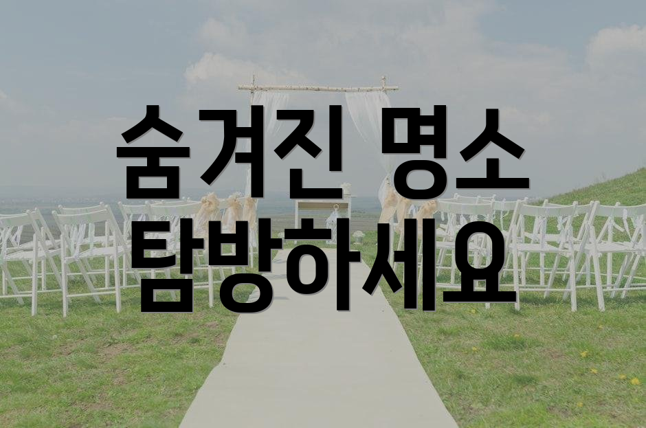 숨겨진 명소 탐방하세요