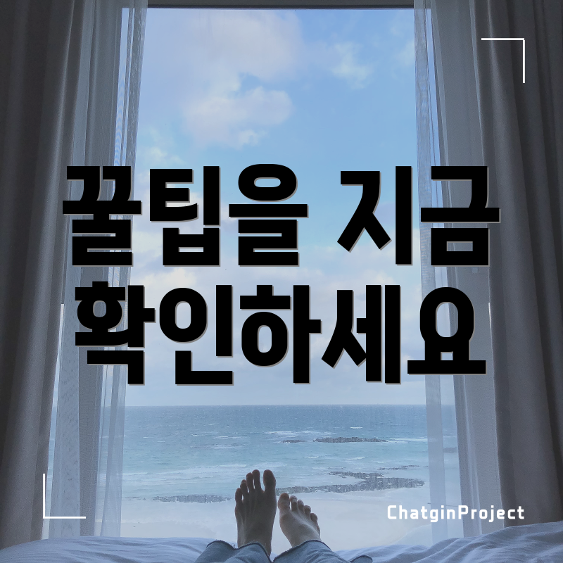 꿀팁을 지금 확인하세요