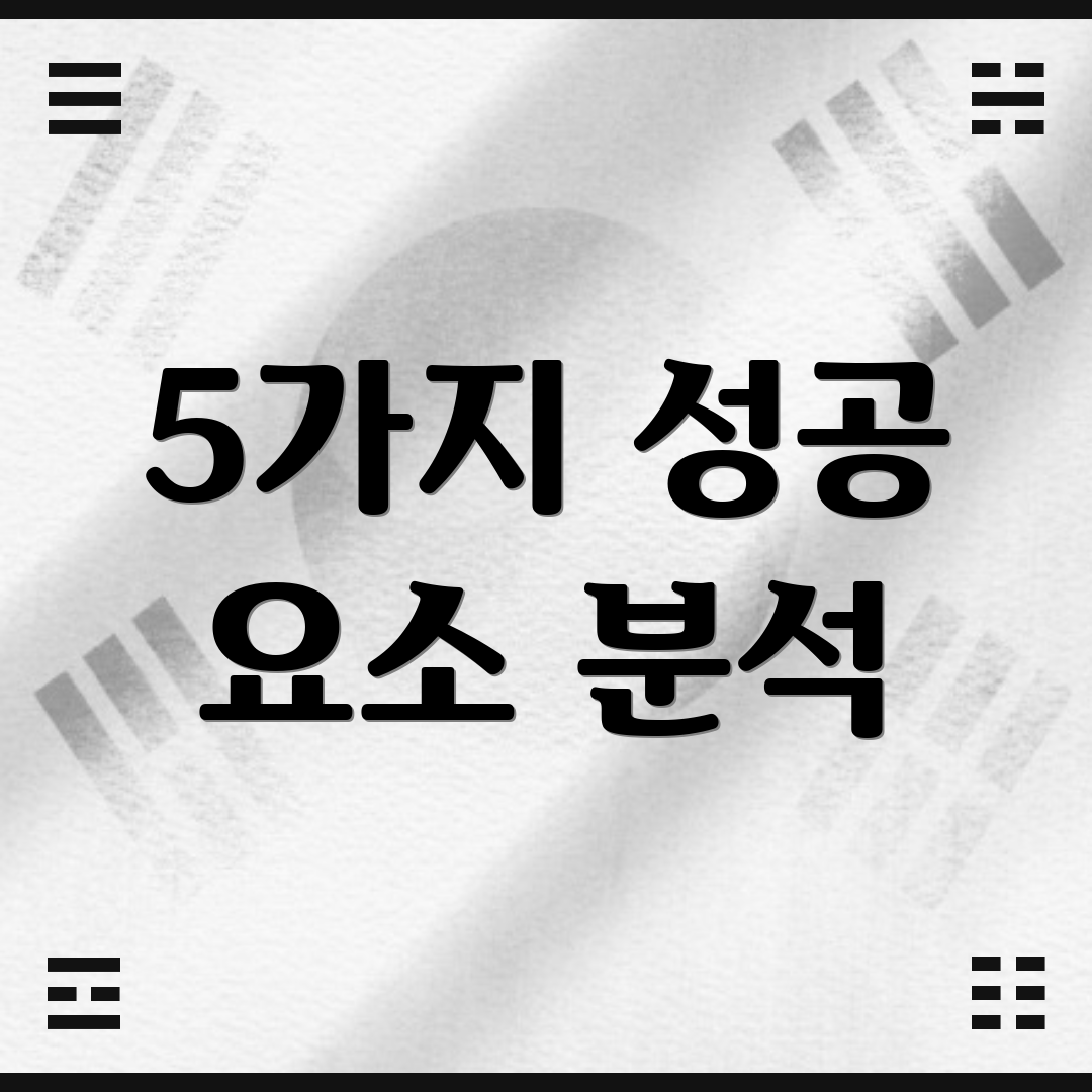 5가지 성공 요소 분석