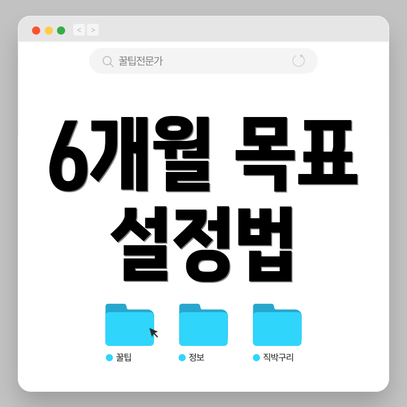 6개월 목표 설정법