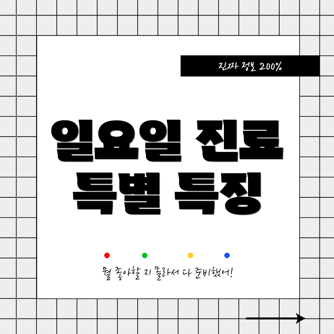 일요일 진료 특별 특징