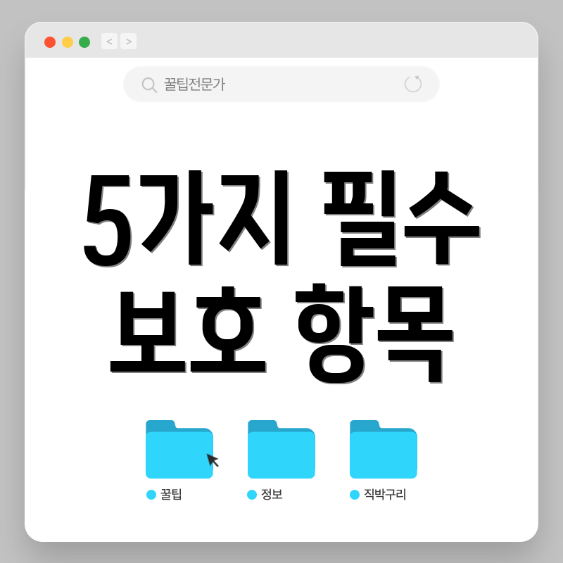 5가지 필수 보호 항목