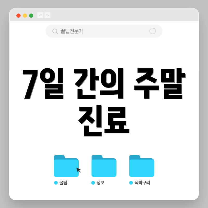 7일 간의 주말 진료