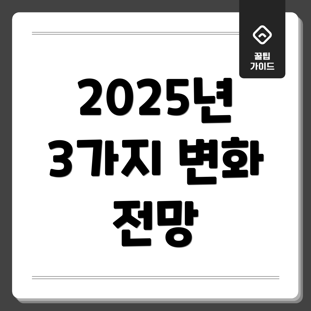 2025년 3가지 변화 전망