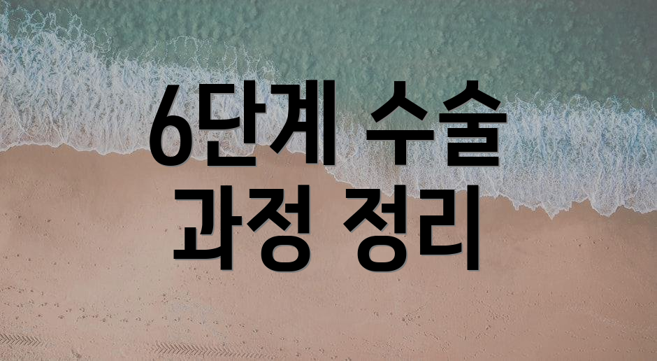 6단계 수술 과정 정리