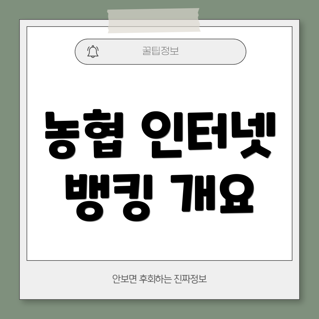 농협 인터넷 뱅킹 개요