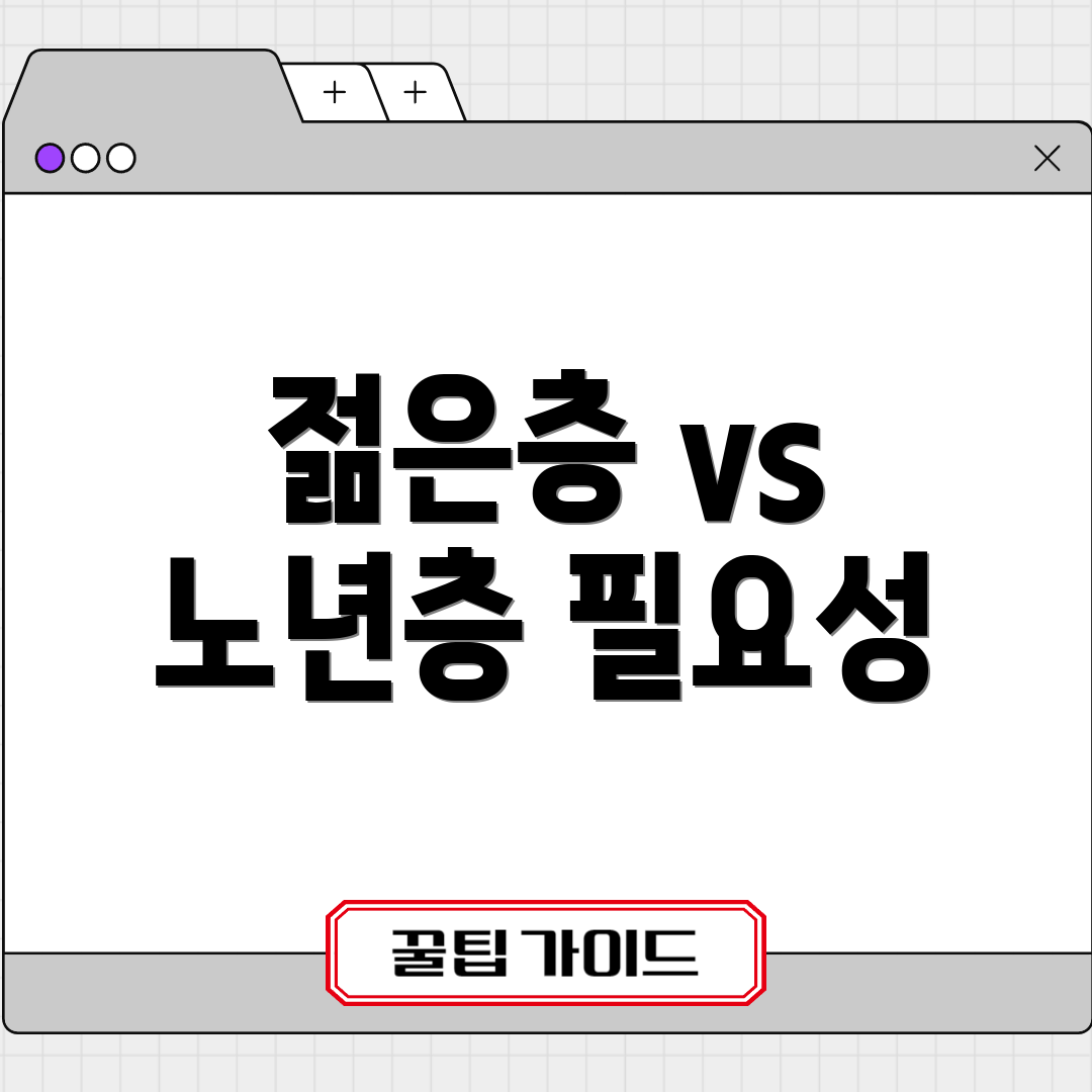 젊은층 vs 노년층 필요성