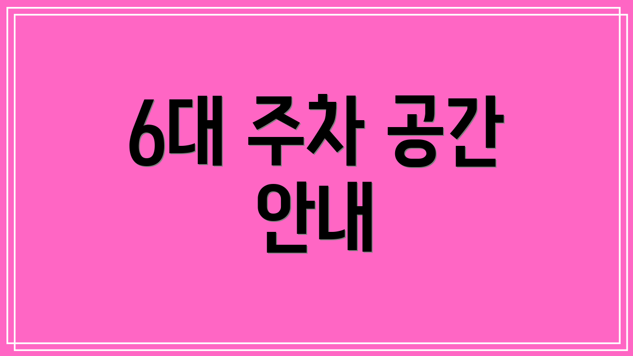 6대 주차 공간 안내