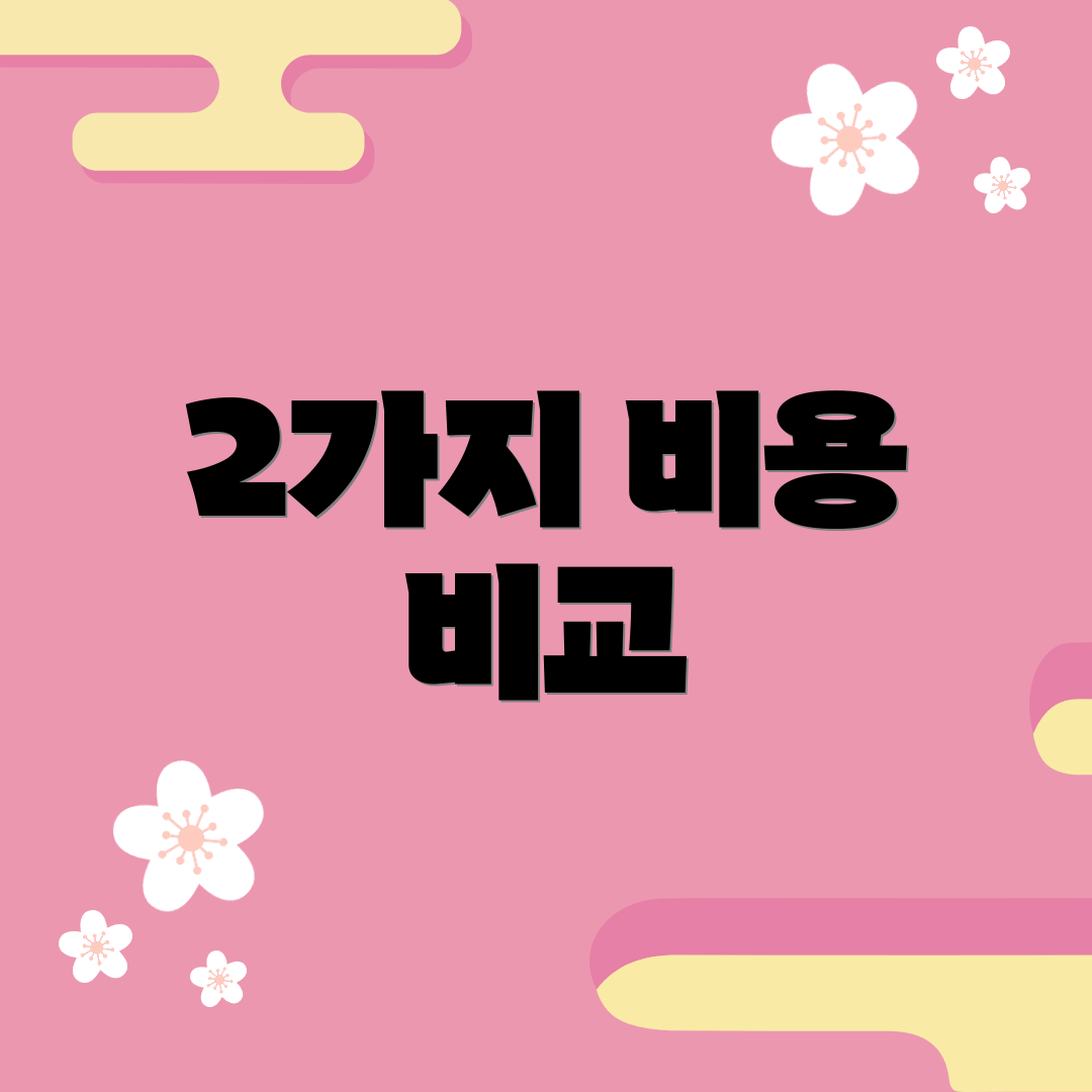 2가지 비용 비교