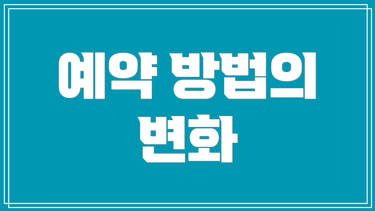 예약 방법의 변화