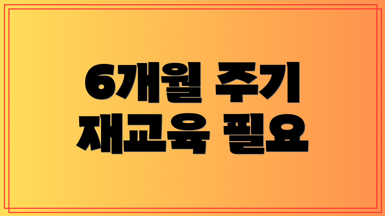 6개월 주기 재교육 필요