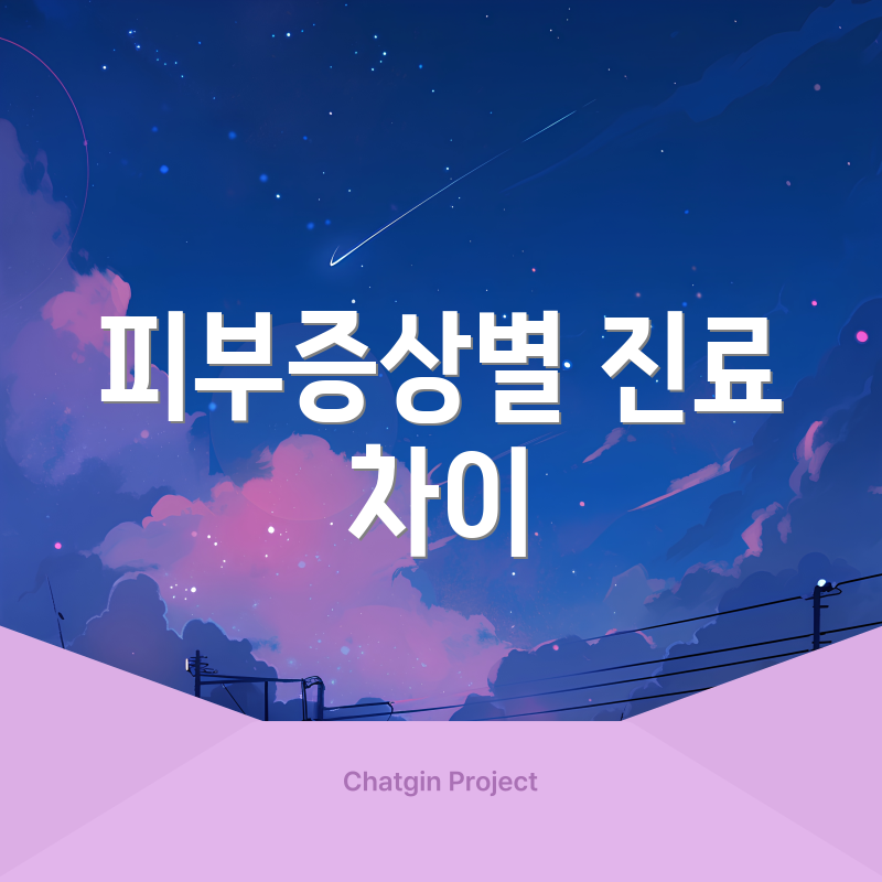 피부증상별 진료 차이