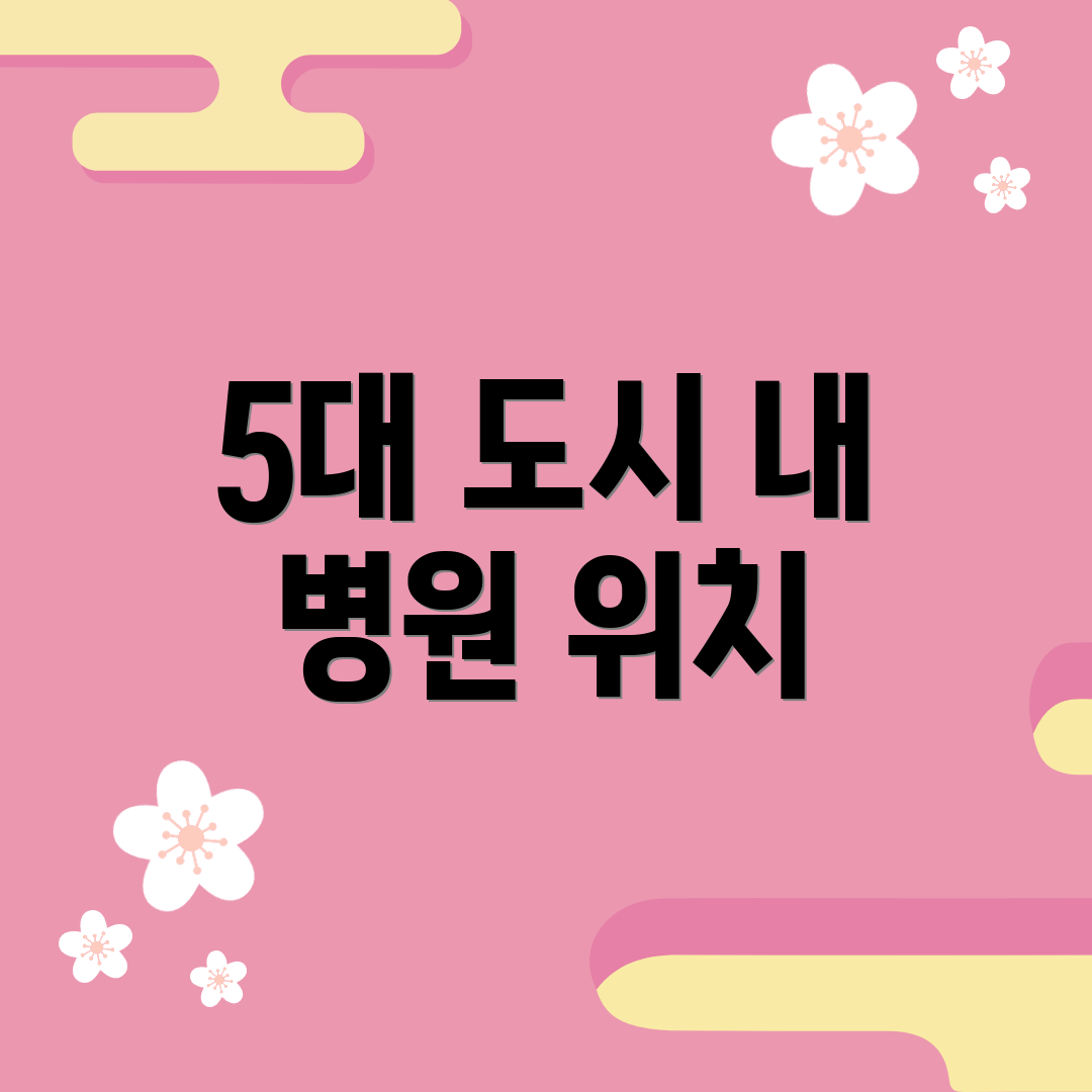 5대 도시 내 병원 위치