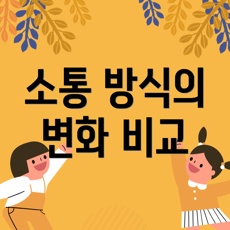 소통 방식의 변화 비교