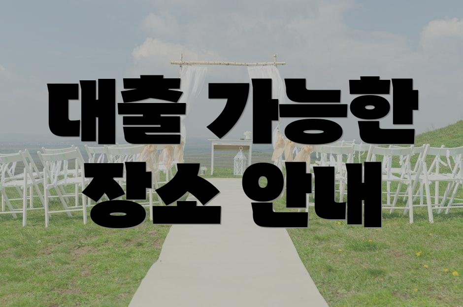 대출 가능한 장소 안내