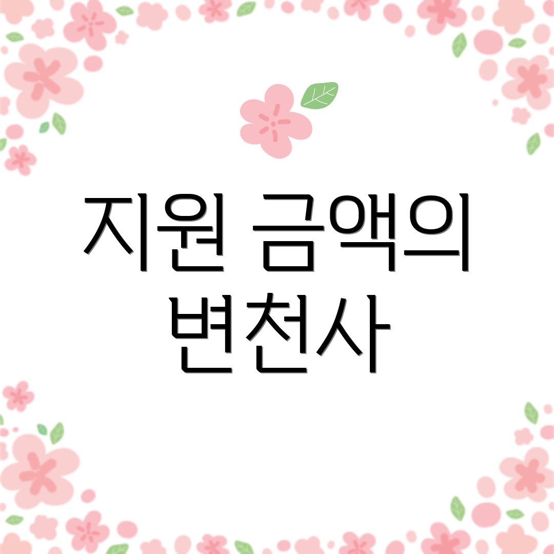 지원 금액의 변천사