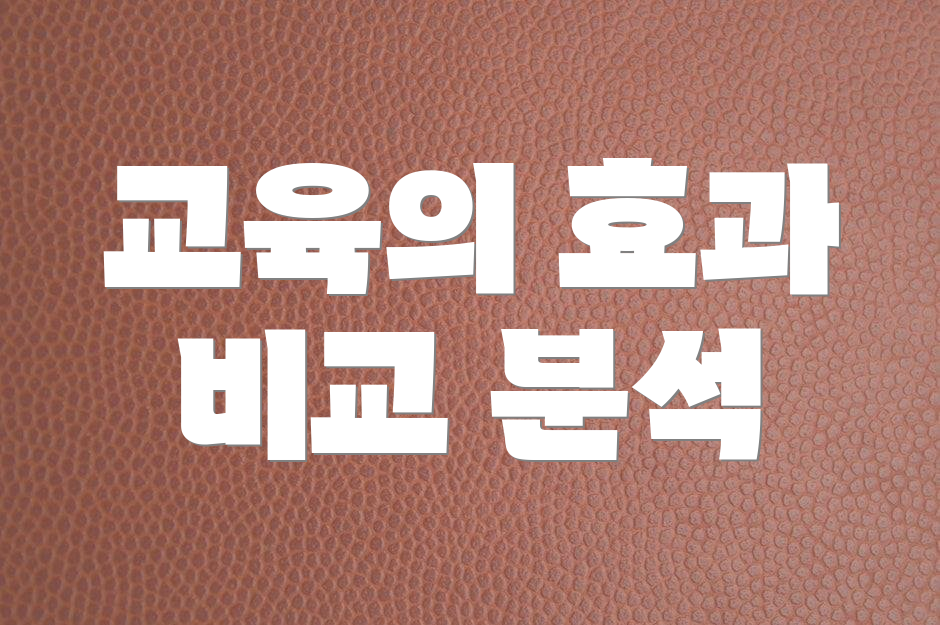 교육의 효과 비교 분석
