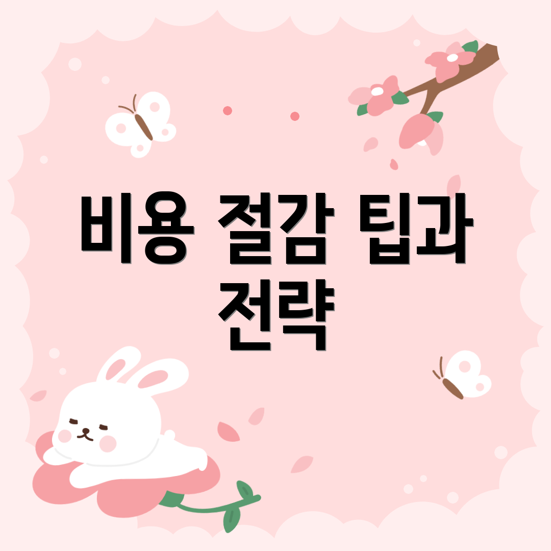 비용 절감 팁과 전략