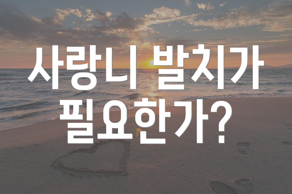 사랑니 발치가 필요한가?