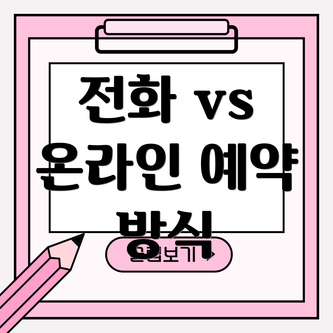 전화 vs 온라인 예약 방식